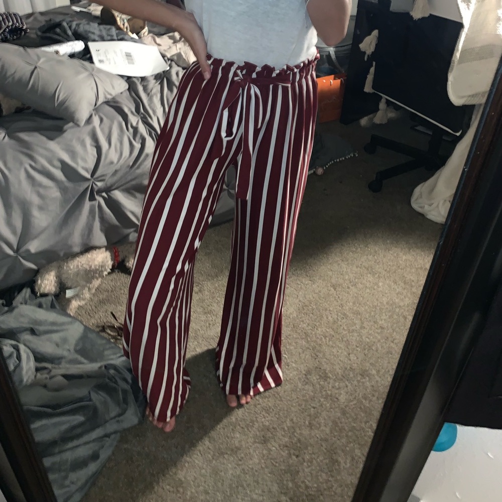 High waisted flowy pants